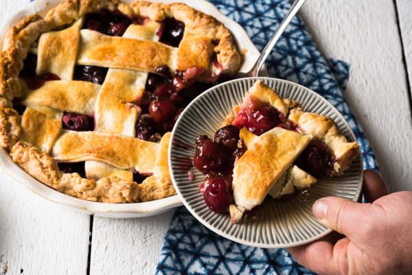 Chocolate Cherry Whiskey Pie - Thyme of Taste